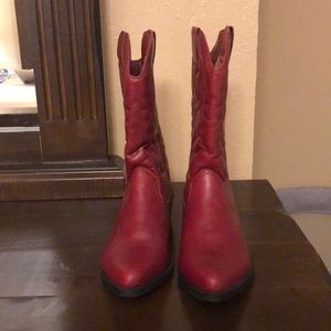 Red cowboy boots